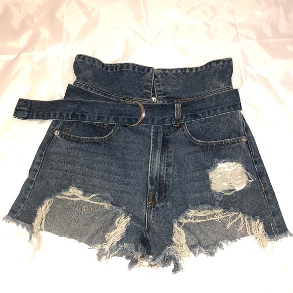 Forever21 HighWaist Jean Shorts sz 26 - Picture 1 of 9
